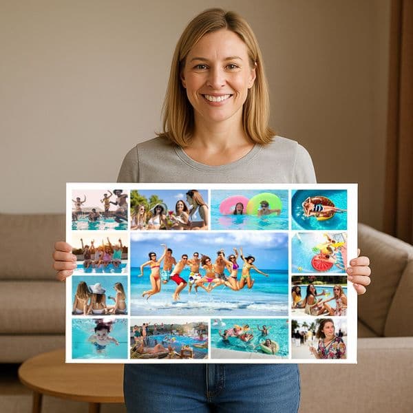 Personalised Photo Collage Framed Canvas – 4 to 15 Pictures