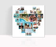 Valentines Heart Photo Collage Canvas Print: Custom Wall Art between 20 and 60 pictures