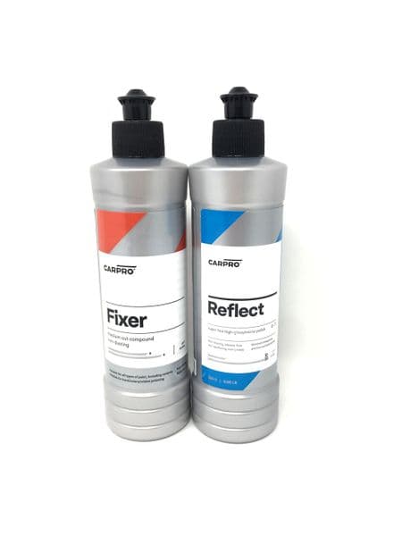 Carpro Fixer Medium Cut Compound + Reflect Super Fine High Gloss Finish 250ml