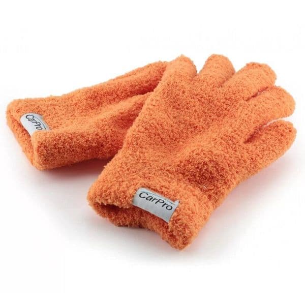 CarPro Orange Microfibre Detailing Gloves To Help You Clean And Detail Areas