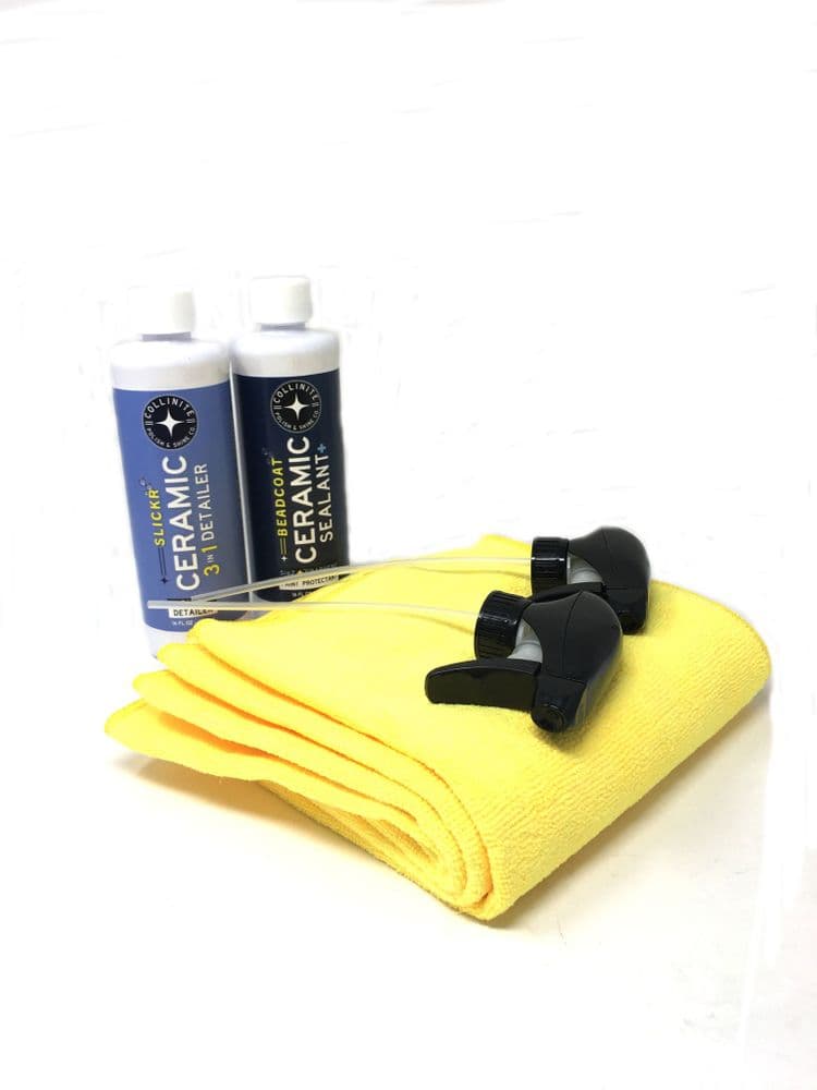 Collinite BEADCOAT Ceramic Sealant 473ml & Collinite SLICKR Ceramic Detailer 473 - FREE 4 Cloths