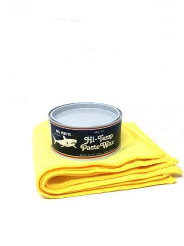Finish Kare 1000p Hi Temp Paste Wax 14.5oz 411g Supreb Heat-Resistant Protection - 2 Buffing Cloths