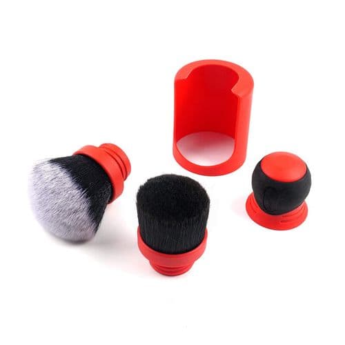 Maxshine Curved Grip XL Detailing Brush - RED - Ultra-Soft Bristle Head