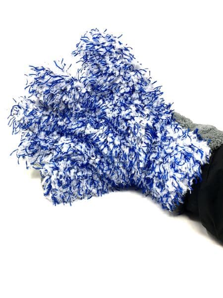 Roll Up & Shine Wash Mitt, Wheel Mitt, Microfibre Five Finger, Double Sides Long Short Pile