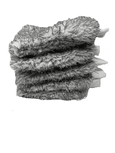 Wash Mitt Microfibre Long Pile - Grey/White x 5 - Luxury Soft Mitts