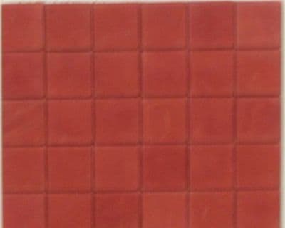 Dark Red Square Quarry Floor Tiles - Dolls House