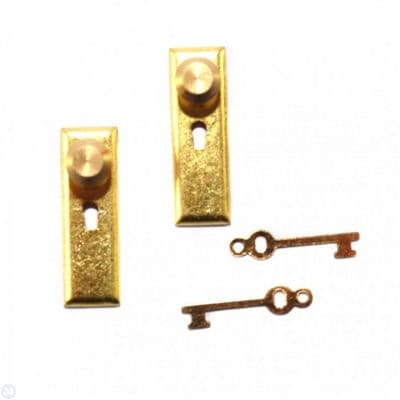 Door Knob with 2 Key Plat1/12th scale es