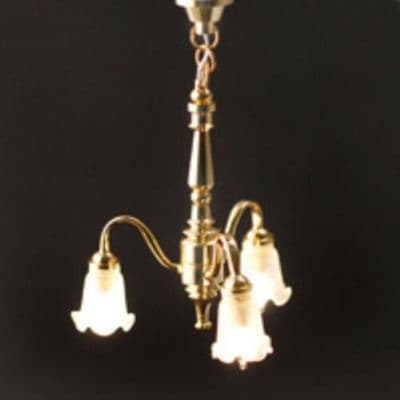 Frosted 3 Arm Chandelier