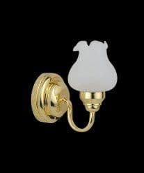 LED Floral Frosted Shade Wall Sconce