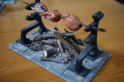 LED Spit Roast Chickens- with Red LED battery light