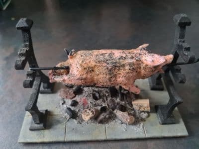 LED Spit Roast Large Pork- with Red LED battery light
