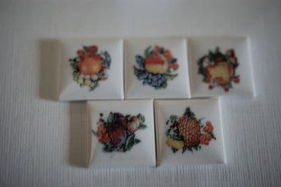 Set of 5 Fruit Tiles