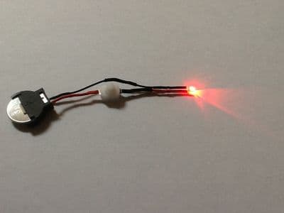 Single Red LED Battery Light