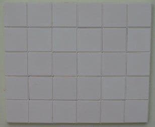 White Square Quarry Floor Tiles - Dolls House