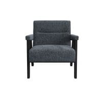 Abelor Grey Charcoal Velvet Lounge Chair - LD25