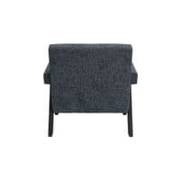 Abelor Grey Charcoal Velvet Lounge Chair - LD25