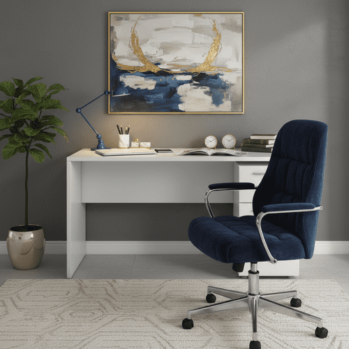 Adalrik Artic White Computer Office Desk Table - 2614