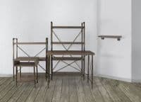 Adapt Dark Oak Home Study Desk With Pipe Design LF901