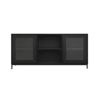 Adriano Matte Black 2 Door Industrial TV Media Cabinet - LD