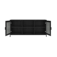 Adriano Matte Black 2 Door Industrial TV Media Cabinet - LD