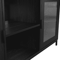 Adriano Matte Black 2 Door Industrial TV Media Cabinet - LD