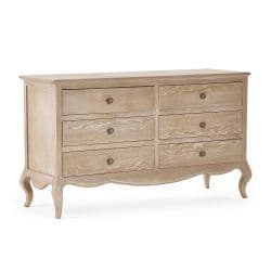 Ajaccio Limed Oak Effect 6 Drawer Chest 24JB205