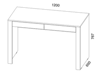 White Gloss Bedroom Desk with Drawers - Furniture Factor

