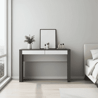 White Gloss Bedroom Desk with Drawers - Furniture Factor

