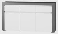 Alabama Large Modern Grey and White Sideboard With Lights - ABK-1 - N13