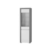 Cellini White Gloss Tall Narrow Display Unit S25