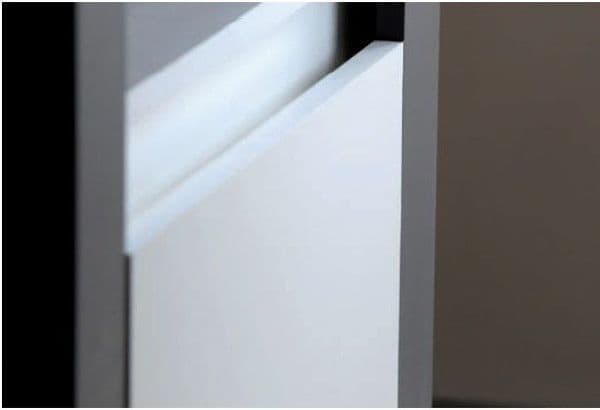 Cellini White Gloss Tall Narrow Display Unit S25