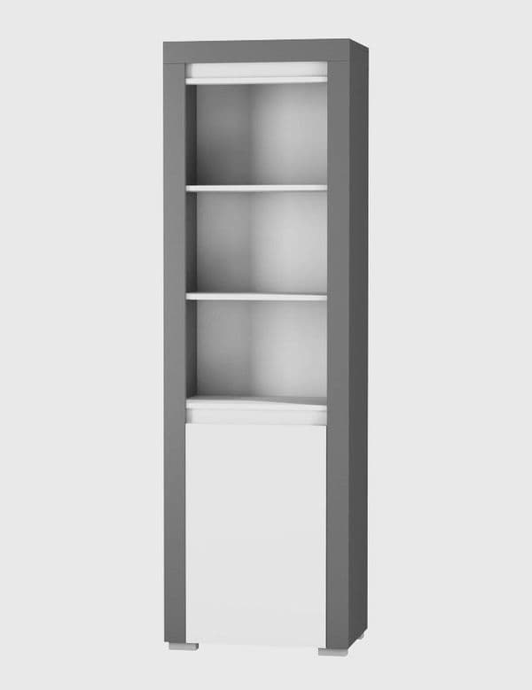 Cellini White Gloss Tall Narrow Display Unit S25