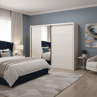 Albi Cashmere Taupe 251cm Extra Large Mirrored Sliding Door Wardrobe 11013762