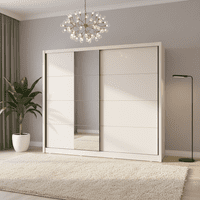Albi Cashmere Taupe 251cm Extra Large Mirrored Sliding Door Wardrobe 11013762