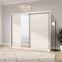 Albi Cashmere Taupe 251cm Extra Large Mirrored Sliding Door Wardrobe 11013762