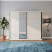 Albi Cashmere Taupe 251cm Extra Large Mirrored Sliding Door Wardrobe 11013762