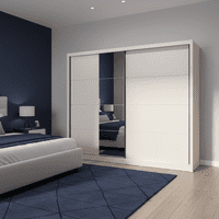 Albi Cashmere Taupe 251cm Extra Large Mirrored Sliding Door Wardrobe 11013762