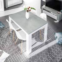 Alida Arctic White And Concrete Grey Extending Dining Table - 0L4586A S/O