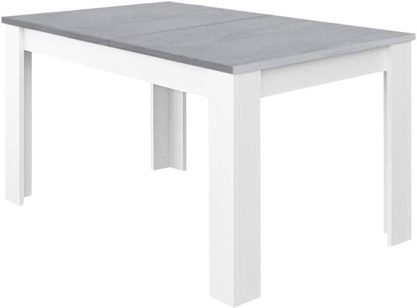 Alida Arctic White And Concrete Grey Extending Dining Table - 0L4586A S/O