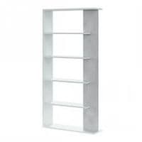 Alida Open Back Room Divider White and  Grey Bookcase 0L2252A