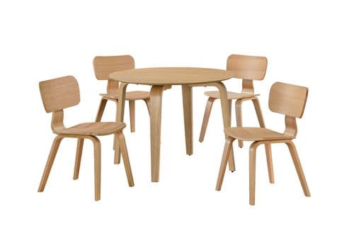 Alison Oak Effect 1000 Round Dining Table - 25VD