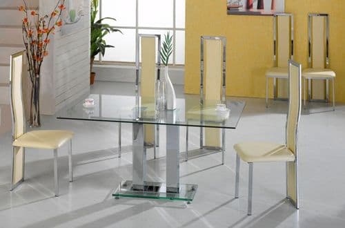 Allegretti Glass Dining Set HL283-18