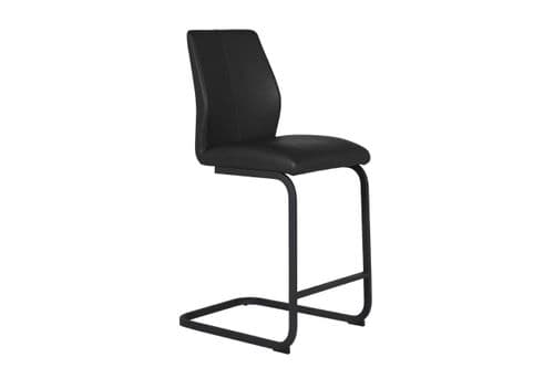 Altara Black Faux Leather Counter Bar Stool - 25VD