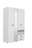 Althena 3 Door White 127.5cm Wardrobe With Drawers And Mirror