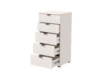 Althena Valenca Arctic White Narrow 5 Drawer Chest - 11008310