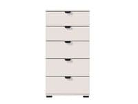 Althena Valenca Arctic White Narrow 5 Drawer Chest - 11008310
