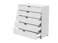 Althena Valenca Arctic White Wide 5 Drawer Chest - 11008296