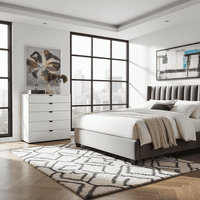 Althena Valenca Arctic White Wide 5 Drawer Chest - 11008296