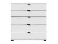 Althena Valenca Arctic White Wide 6 Drawer Chest - 11008296