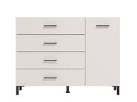 Althena White 1 Door 4 Drawer Sideoard Storage Unit - 11012347